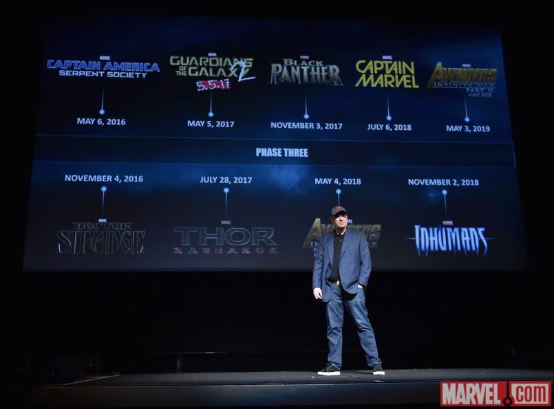 Marvel Studios President Kevin Feige and Phase Three / photo courtesy of Marvel.com