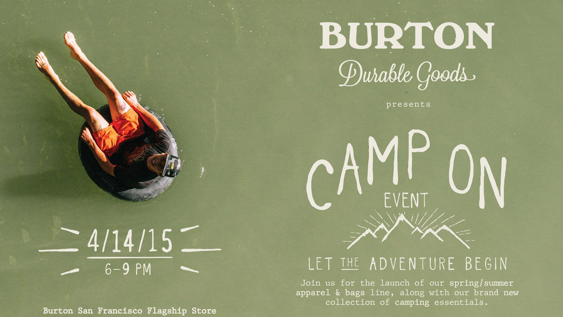 FLOOD RSVP Burton Durable Goods Presents Camp On at Burton