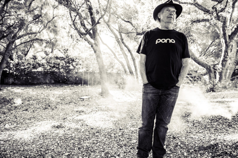 Neil Young photographed in Malibu for FLOOD by Michael Muller