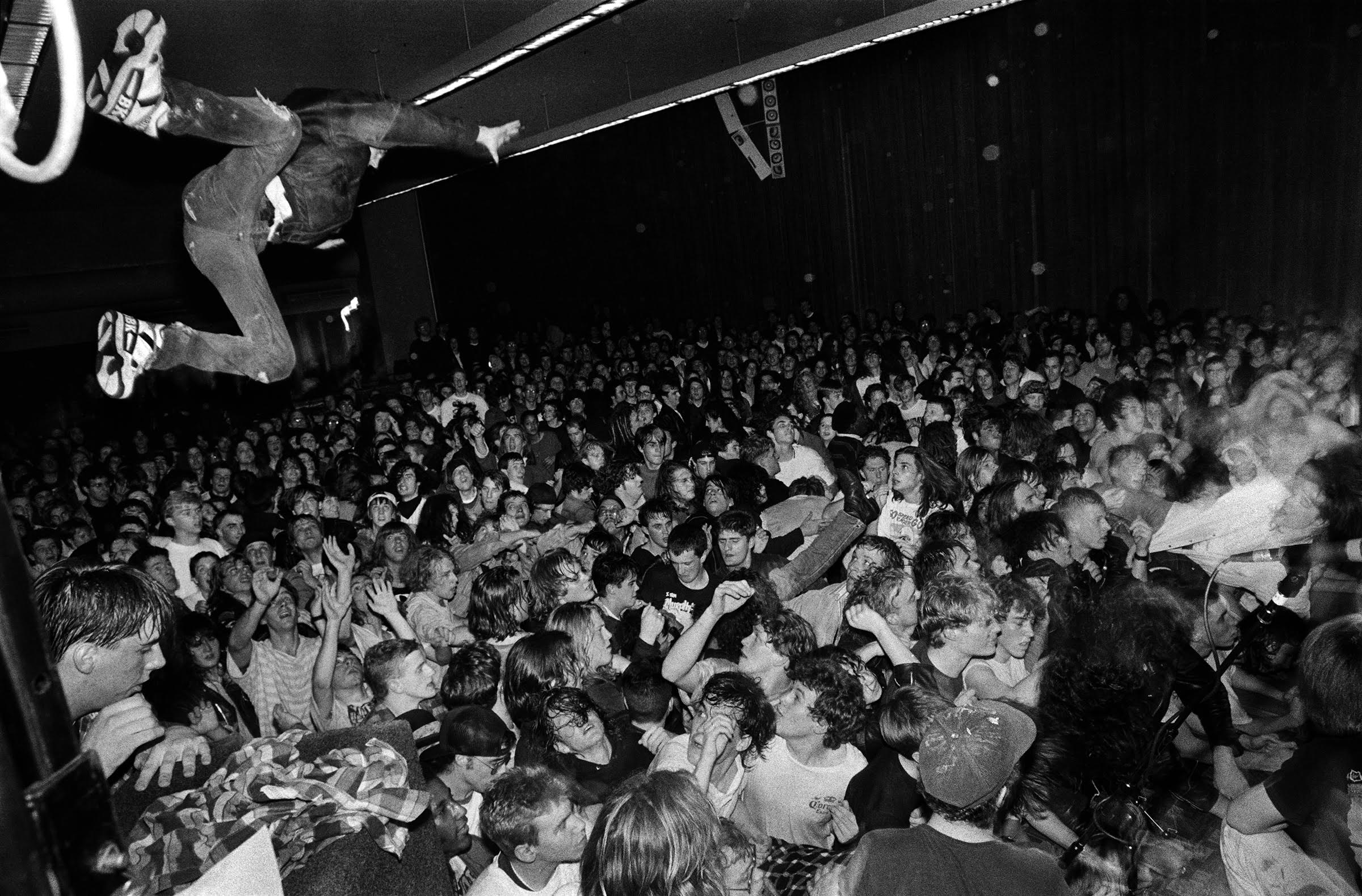 black and white concert crowd photography