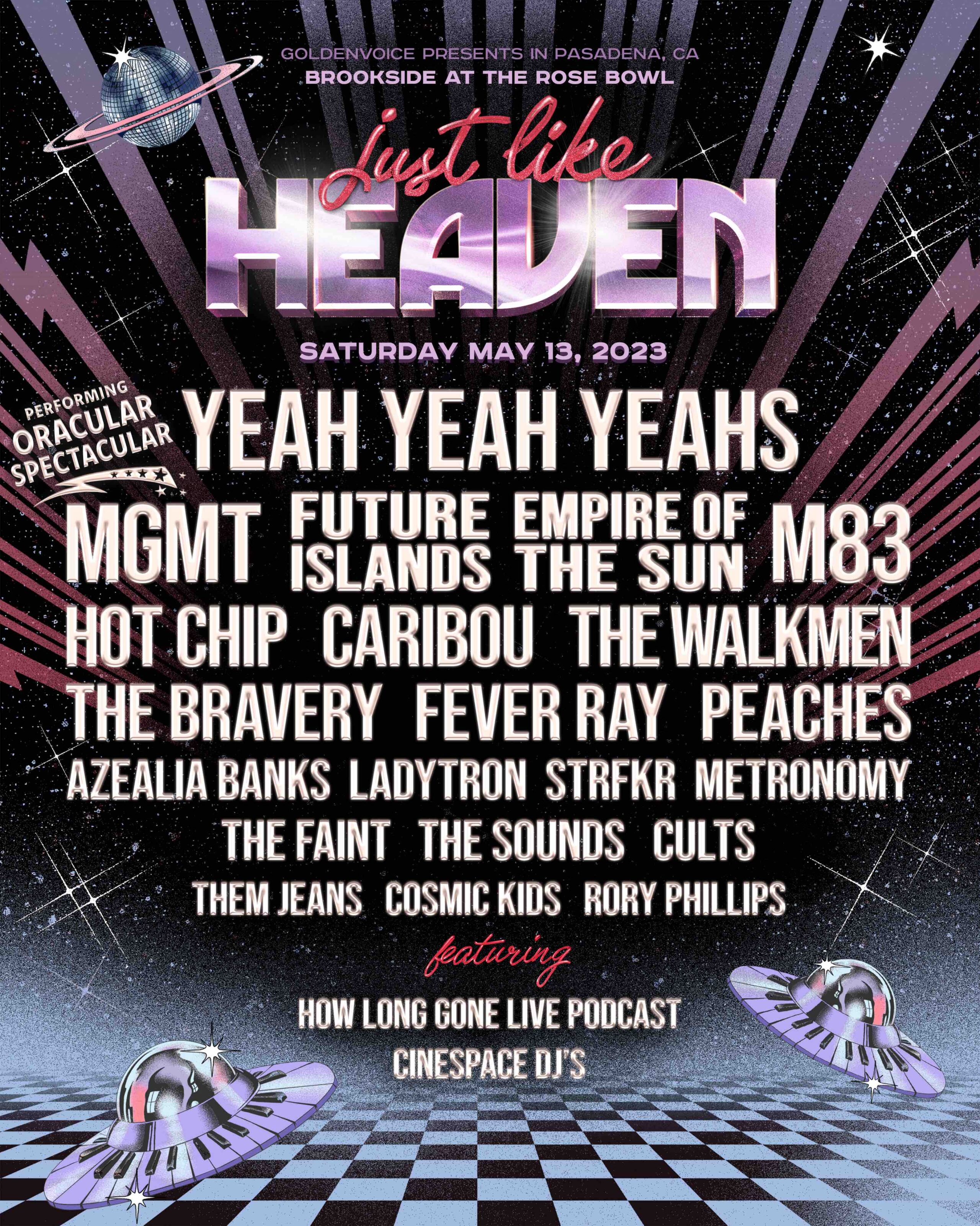 FLOOD - Just Like Heaven Announces Headliners Yeah Yeah Yeahs and MGMT